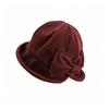 Slit Front Vintage Bucket Hat Cold Resistant Bow Bucket Hat Women's Bucket Hat  Outdoor Wear
