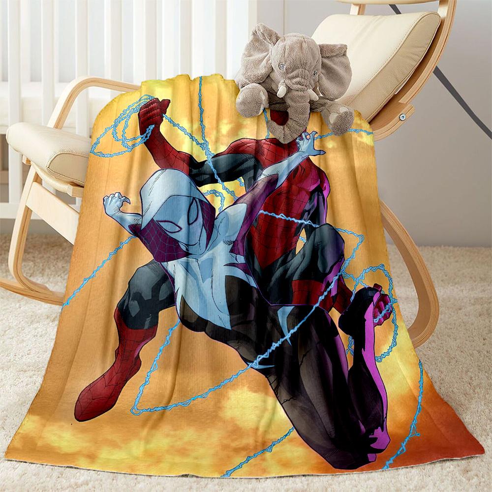 1pc Spider-Man Action blanket Soft and Warm for Sofa Office Camping Travel Livingroom Great Gift for Friends and Family Comfortable
