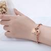 Stainless Steel Cross Bracelet With Roman Numerals Heart Charm OT Clasp Adjustable Chain Women Men Fashion Jewelry