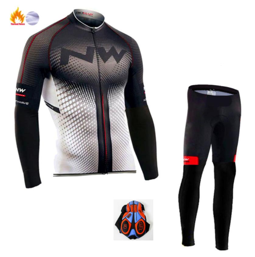 2026 Winter Warm Cycling Suit Set, Tour De France Edition Winter Cycling Suit Long Sleeve Fleece Thickened Warm Windproof Cycling Suit