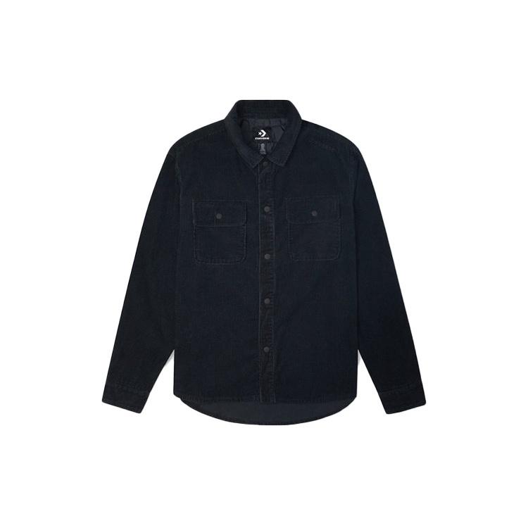 Men s Converse Sports Cargo corduroy Shirt Jacket Black 10019954-A12 S