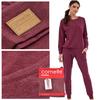 Cornette Women's Tracksuit Set Long Sleeve Modal Cotton Burgundy