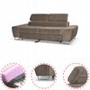 Sofa Couch Bosso Living Room Family Furniture Brown Velvet Reg Headrest