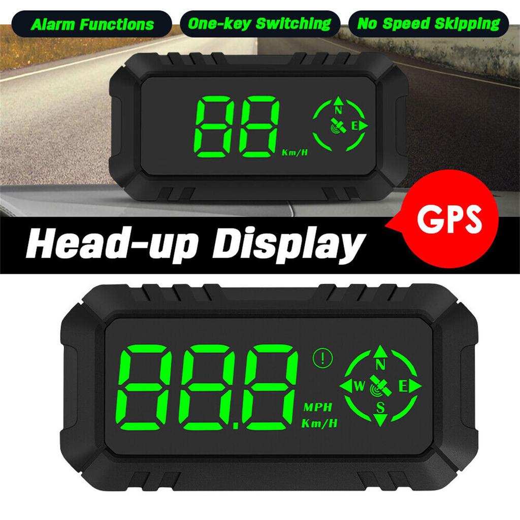 High-Definition HUD Car Head Up Display Overspeed Alarm Speedometer GPS HUD Digital Gauges Auto Fatigue Driving Reminder