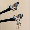 Hair Sticks for Buns Wooden Hair Stick Chinese Style Butterfly Tassel Hair Stick for Women