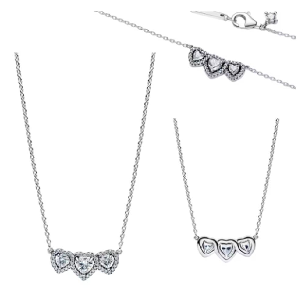 new 925 silver rainbow tennis necklace for women DIY fashion boutique wedding party jewelry gifts