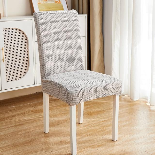 

Эластичный жаккардовый чехол на стул, однотонный Т-образный чехол для стула для столовой, чехол для сиденья для кухни, офиса, свадьбы, банкета, дома 1 Piece