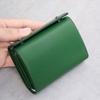 PU Leather Tri-fold Card Holder Ultra-Thin Design Coin Purse  Anti-theft Swiping
