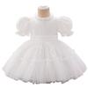 Girls' White Lace Christening Gown - First Birthday Princess Dress