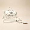 Elegant Pink Bow Rhinestone Underarm Bag Sweet Lolita Pleated Shoulder Bag Portable Bow Handle Handbag Cute Ita Purse