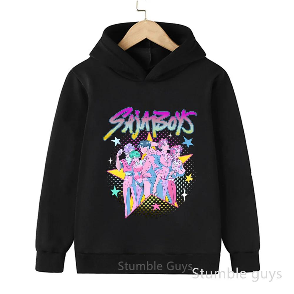 Kids Warm Kpop Demon Hunters Casual Fashion Autumn Winter Boys Girls Sweatshirt Hoodie Anime Clothes