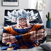Dragon Ball Charaktere Druck Flanelldecke, Hohe Qualität, Bequem für Alle Jahreszeiten, Heimdekoration, Wärme und Komfort, Perfekt für Weihnachtsgeschenke