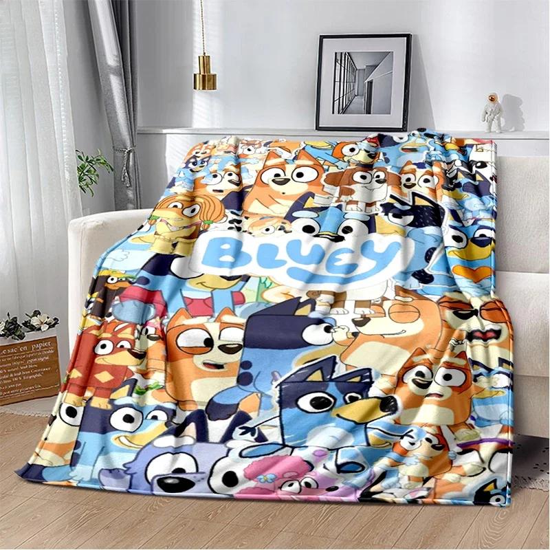 3D Print B-Blueys Family Cartoon Dog Blanket,Soft Throw Blanket for Home Bedroom Bed Sofa Travel Cover Kid Gift