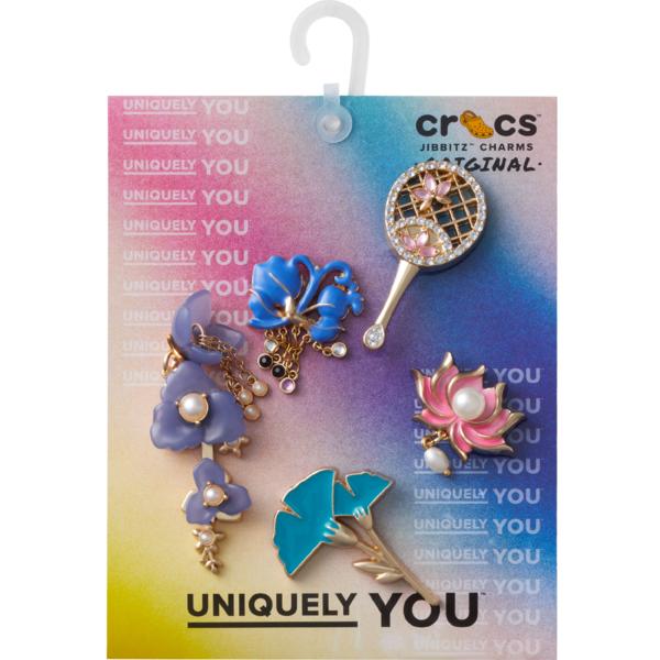 Crocs Jibbitz Blue Charm Chain Ribbon Chain Floral Dangle 10015994