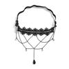 Multilayer Lace Styes Chain Alloys Tassels Leg Chain Trend Meshes Thigh Chain for Women Fashionable Accessory
