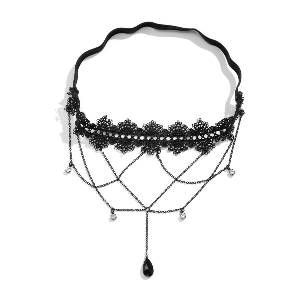 Multilayer Lace Styes Chain Alloys Tassels Leg Chain Trend Meshes Thigh Chain for Women Fashionable Accessory