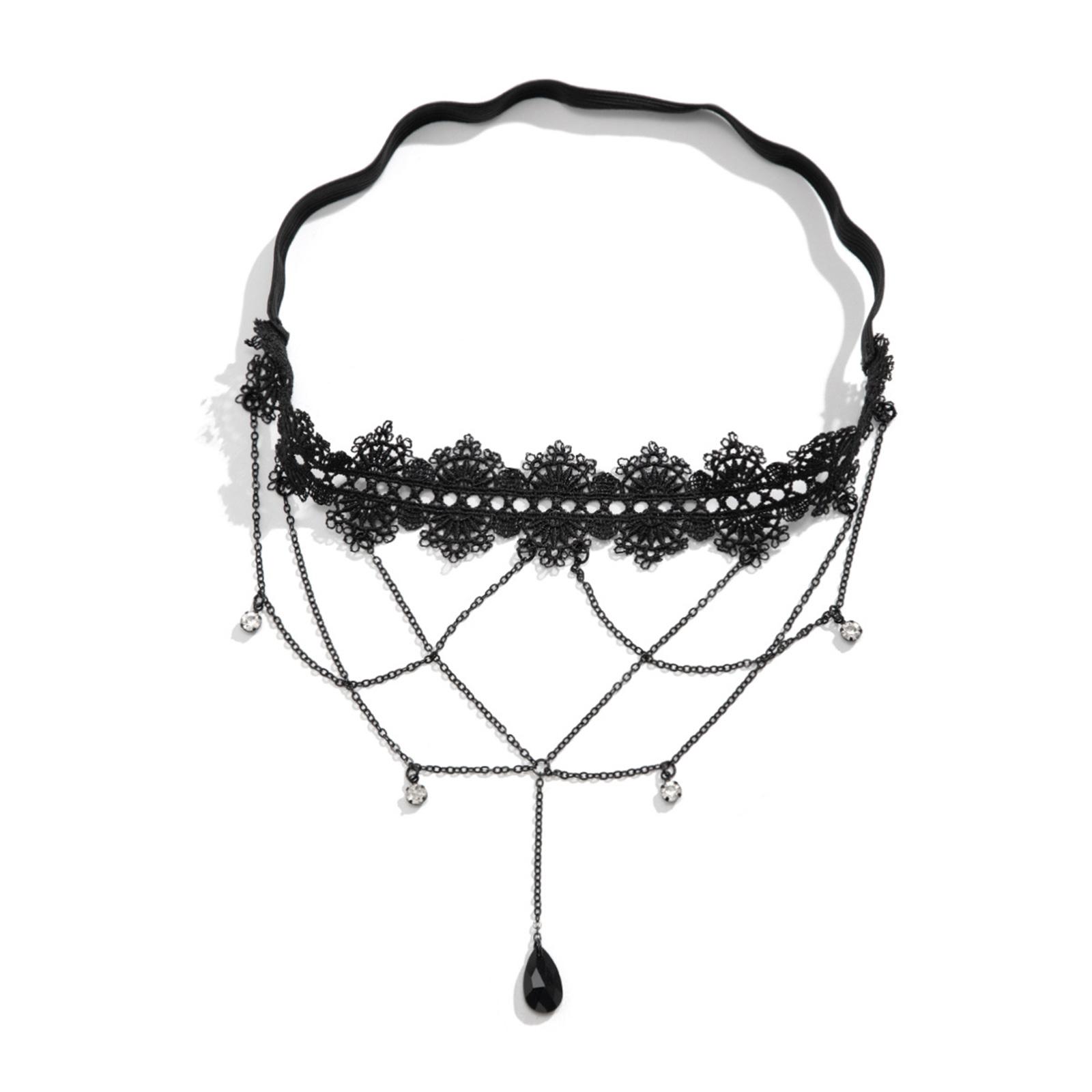 

Многослойные кружевные стили, цепочка, сплавы, кисточки, цепочка на ногу, трендовые сетки, цепочка на бедро для женщин, модный аксессуар чёрный