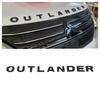 For Outlander 2026 2025 - 2007 Car head  Letter 3d Sticker Abs Chrome Glossy Black Silver Styling Auto part Accessories 9pcs