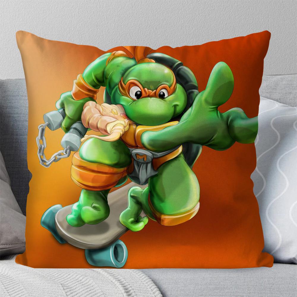 T-Teenage M-Mutant N-Ninja T-Turtles Animation Pillow Case Square Pillow Bedroom Sofa LeisureCarLivingRoom Home Decoration 40X40