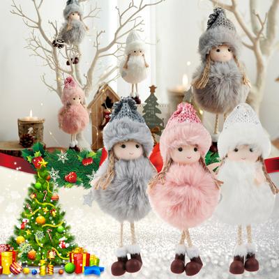 Christmas Decors  Christmas Plush Angel Pendant Christmas Tree Decors Christmas Holiday Car Decorations Home Decors