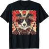 Border Collie Dog Japanese Art Samurai Ukiyo-e Vintage T-Shirt for Men Women Girls Kids