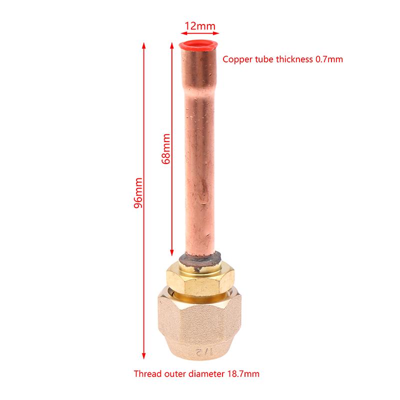 1 stk Klimaanlegg Kobberrør Med Smidd Messing Sae 1/4 3/8 5/8 1/2 3/4 Gjenget Koblingsfittingsadapter -20 Til 120℃
