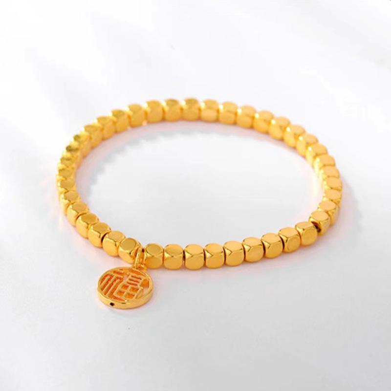 Bracciale Fang Tang Nafu color oro, nuovo, bracciale Fu Brand, ciondolo, regalo per fidanzata e migliore amica