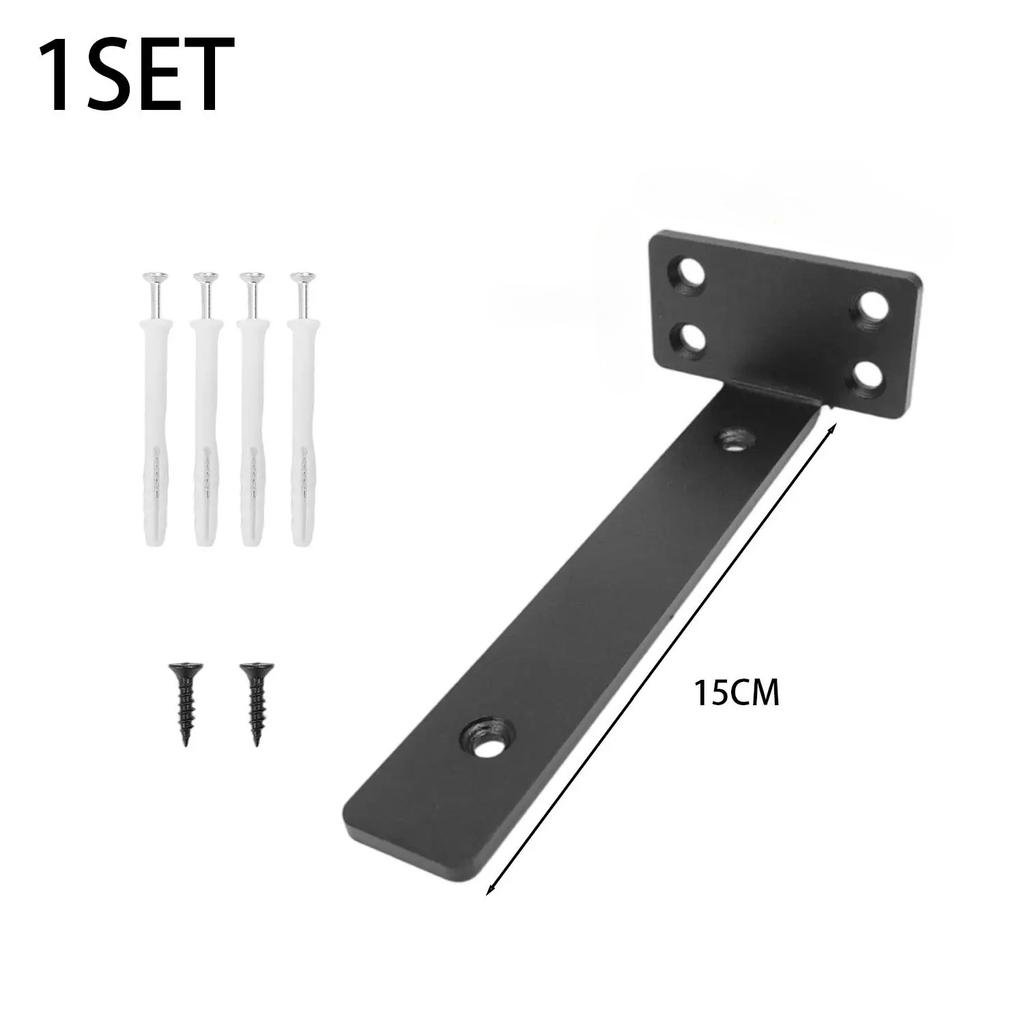 Floating Shelf Bracket Heavy Duty Hidden Wall Shelf Support Carbon Steel Black Invisible Brackets For Diy Floating Shelves Books