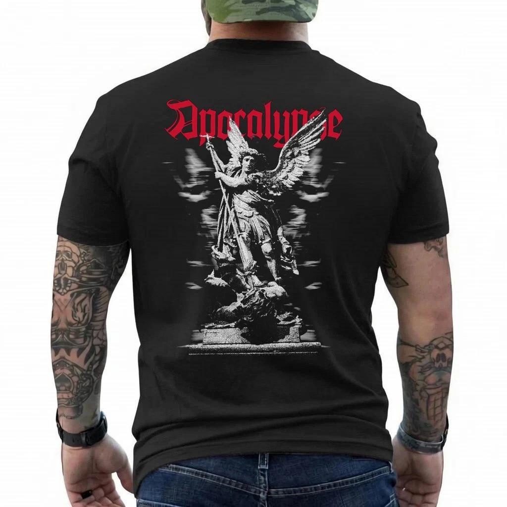 Apollyon Angel Statue T-Shirt Gothic Archangel Graphic Tee Streetwear 2XL