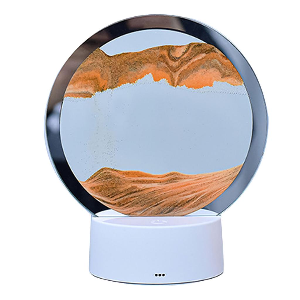 Sand Painting Table Lamp 7 Color 3D Hourglass Table Lamp Quicksand Painting Art Bedside Table Lamp