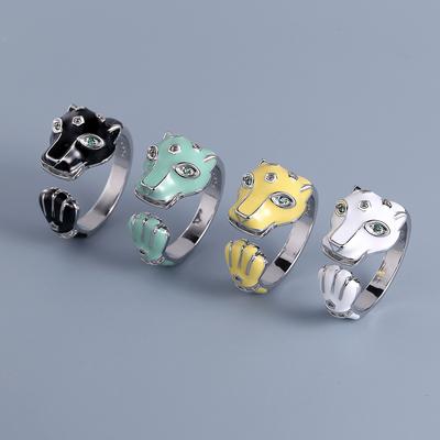 Anello da uomo con testa di leone imponente, anello da festa in smalto fatto a mano, gioielli in stile punk, anello con animali, anello da uomo, regalo di Natale, gioielli da festa