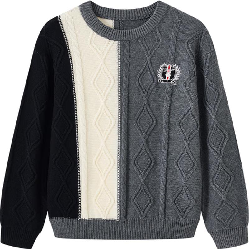 YEEHOO Boy s Colorblock Wool Blend Knit Sweater 170