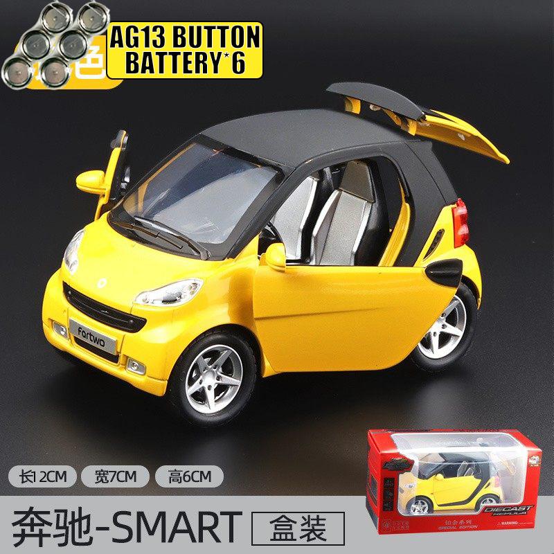 1:32 Mercedes Benz Smart Fortwo Micro City Car Modello in Lega Metallo Diecast Auto Simulazione Collezionabili Ornamenti Regalo di Festa