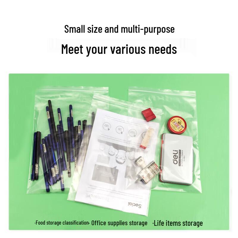 Deli Food Grade Waterproof Self-Sealing Bags