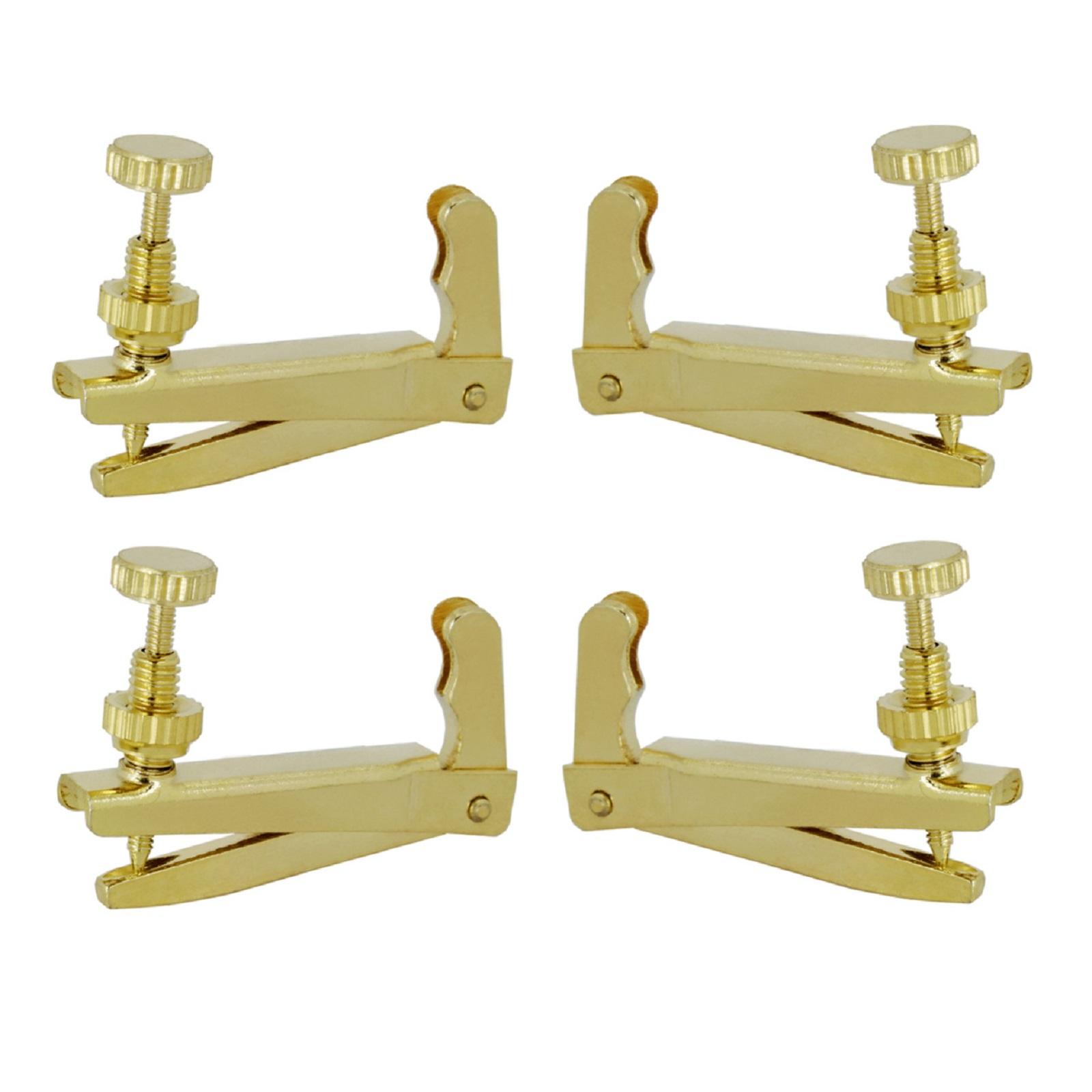 

4pc Violin Fine Tuners Set Adjustable String Tuner for Violin Accessories with Smooth Operation and Durable Construction One Size золотой