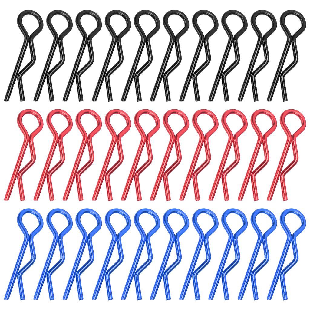 10Pcs 7MM RC Car Shell Clip R?Shape Metal Body Clips Pins for 1/ 1/6 1/8 1/10 RC Car