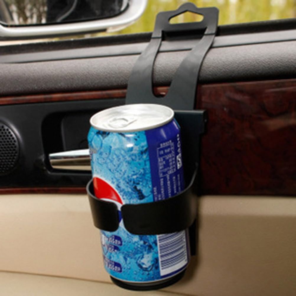 LIFKOME Car Drink Multifunctional Hanging Cup Suitable for Rear Seat and Door Side Car Interior Storage Organizer Holder, Adjustable, Holder, Black,