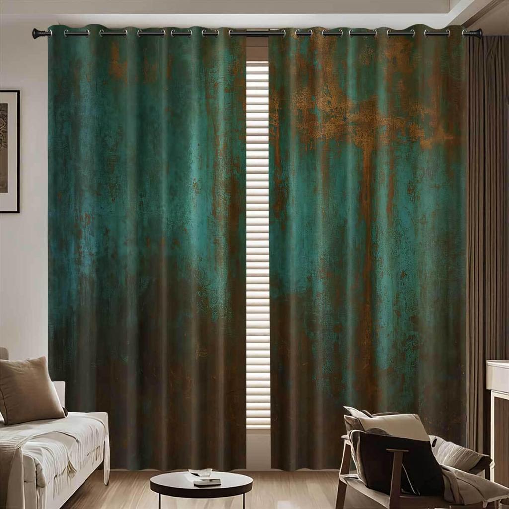 Bohemian Pattern Blackout Curtains, Custom-Made with Your Image, High-Precision Sun Protection, Thickened Polyester.