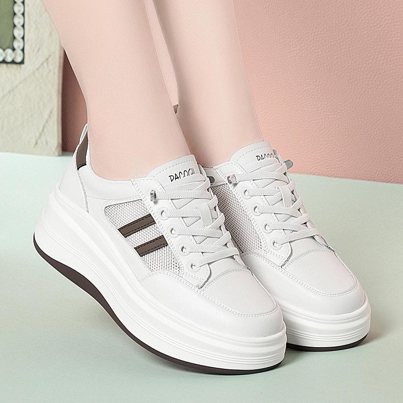 

Кроссовки на толстой подошве из сетки с мягкой подошвой для женщин Новые маленькие дорожные кроссовки Летняя повседневная спортивная обувь Удобная дышащая 36