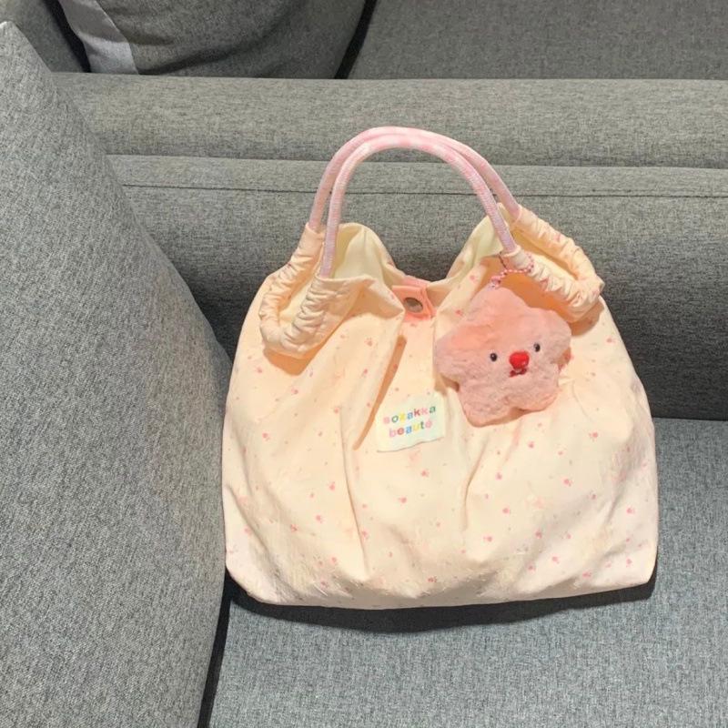 Korean Style Cartoon Rabbit Canvas Shoulder Bag - Large Capacity for Female Students