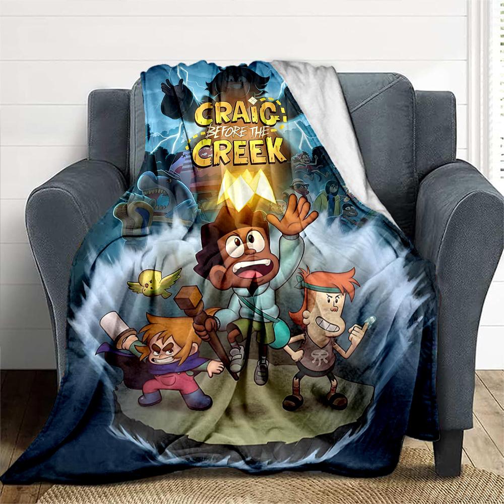1pc Craig of the Creek Outdoor Blanket Lightweight Flannel, All-Season Use for Sofa, Bed, Travel, Camping, Living Room, Office, Couch013