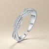 Copper Ring Adjustable Pave Cubic Zirconia Fashion Delicate Finger Jewelry For Women Wedding Birthday Gift