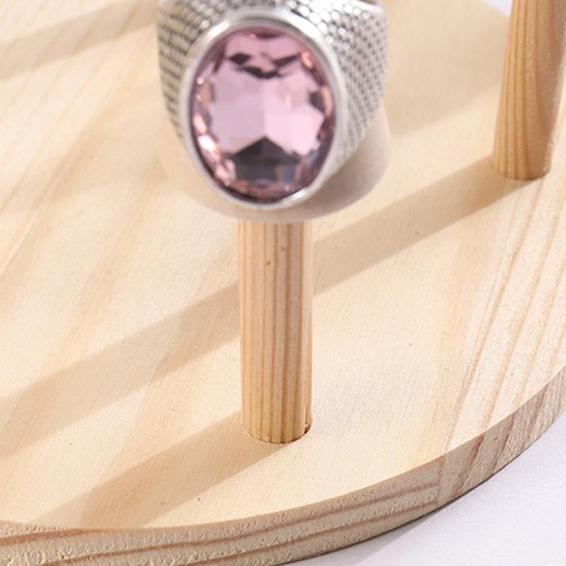 Sturdy Solid Wood Jewelry Display Stand Accessory for Rings Watches Bangles Organizers Storage Tray Showcase Prop