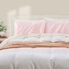 Set of 2 Sizes 35 and Satin Reduced Gentle on Skin and Odor and Dust Mite Gentle on Sensitive Imitating Glossy High Suitable for All Pink Pillowcases,