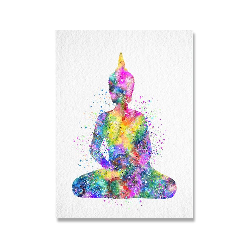Meditasjon Lerret Maleri Abstrakt Buddha Yoga Kunst Motiverende sitat Plakat Buddhisme Print Plakat For Stue Hjem Innredning