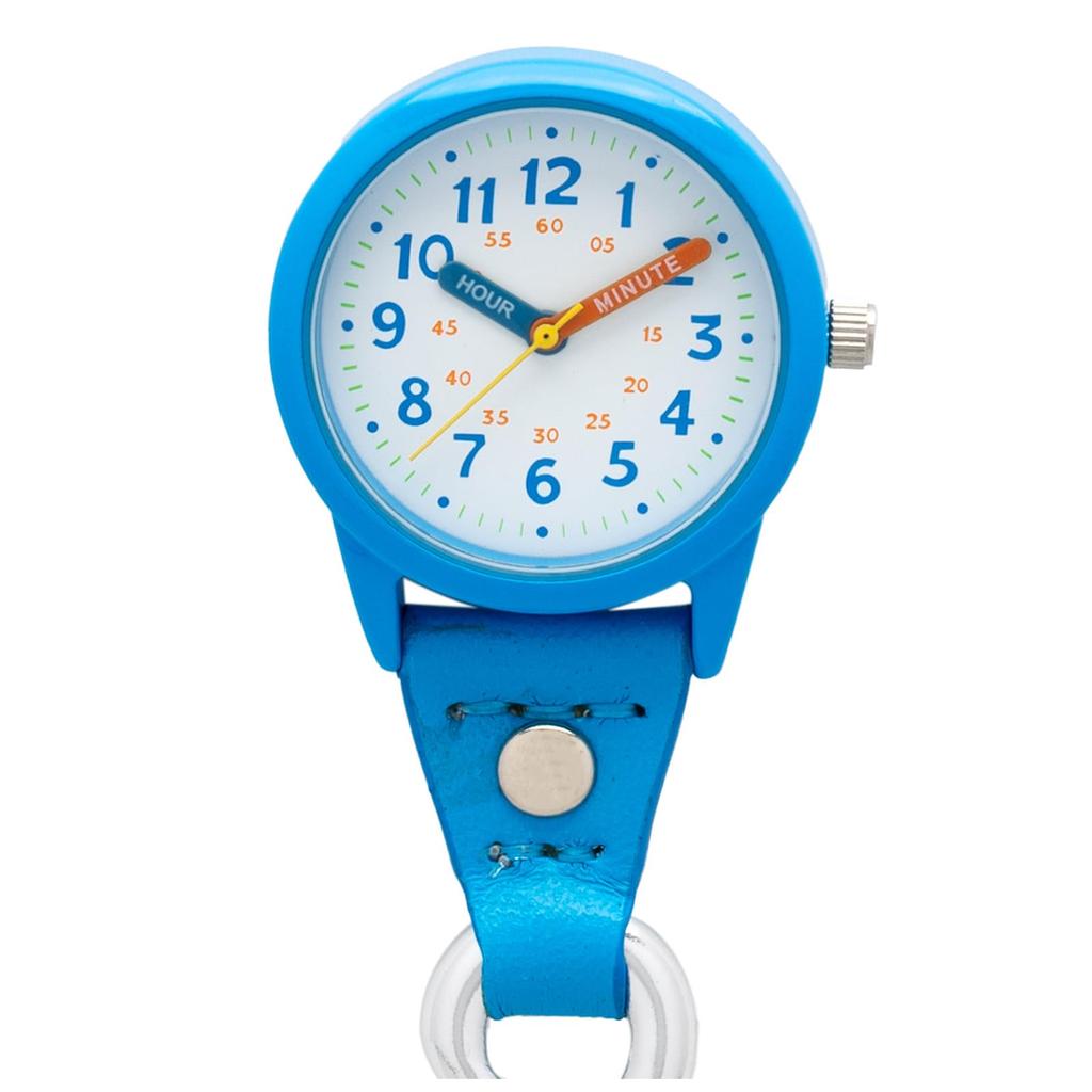 CREPHA Keychain Carabiner Watch for Kids and Elementary School Easy To Mini Watch, Students, Analog, Waterproof, Read, Small, Size, Backpack-Friendly,