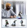 Magnetic Wireless Charging Station for iPhone 16 15 14 Foldable Rotating Light Adjustment 3-in-1 15W Fast Mag-Safe Charger Stand