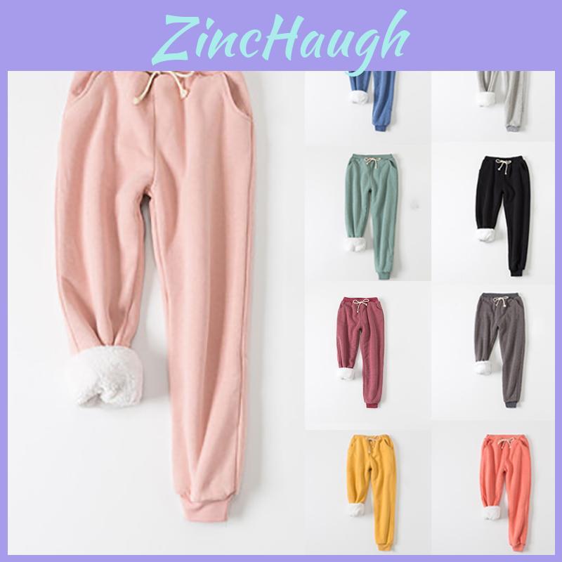Womens Warm Sweat Pants With Ultra Soft Sherpa Lined Faux Fleece For Cold Weather