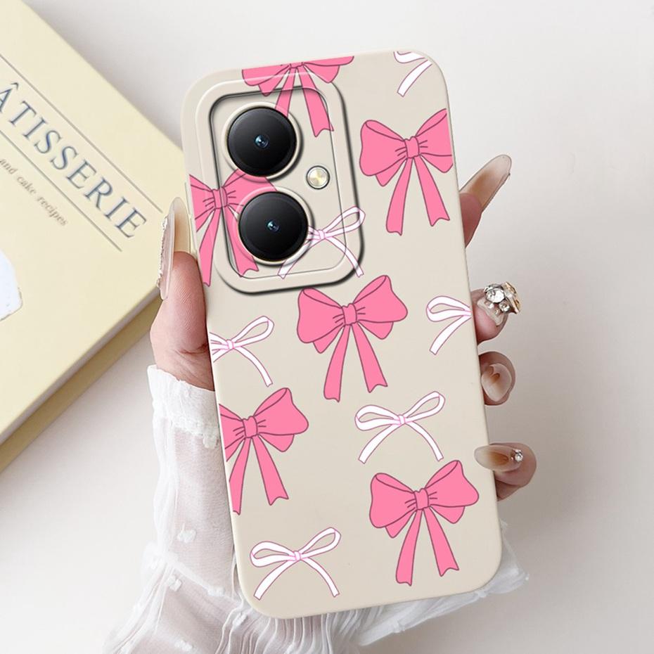 For Vivo Y35+ Y35m+ 5G Lens Protective Phone Case For Vivo Y35Plus Y35M Plus 5G Lovely Pattern Soft Silicone Jelly Cases
