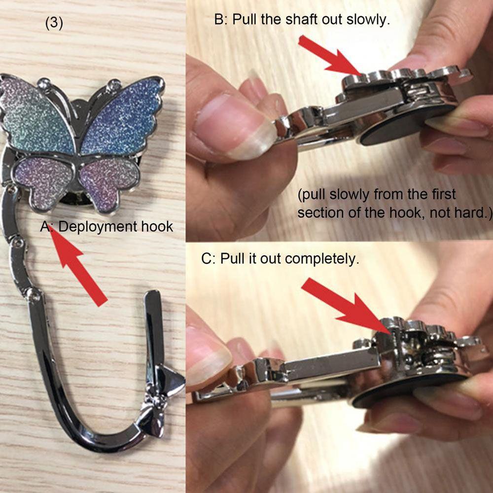 New Butterfly Hanger Bag Hook Collapsible Table Side Hook Hook Up